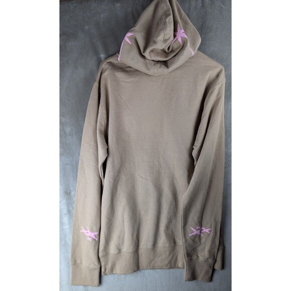 Anime Hooded Sweatshirt Independant Trading Company Brown/Pink Size S - Picture 6 of 11
